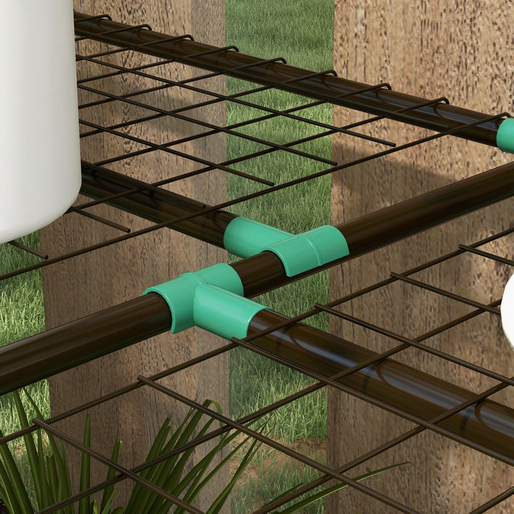 46 x 143cm Mini Lean-To Greenhouse, with Three Inner Shelves