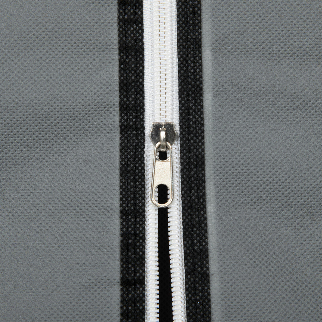 Fabric Wardrobe, Portable Wardrobe, Clothes Storage Unit with 5 Compartments, Hanging Rail and 2 Fabric Drawers, 102 x 42.5 x 162.5cm, Dark Grey