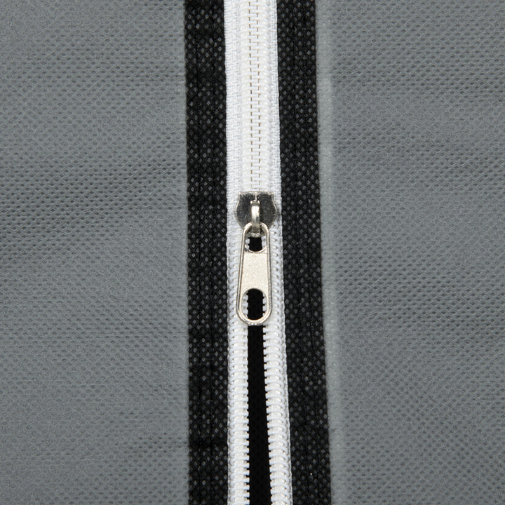 Fabric Wardrobe, Portable Wardrobe, Clothes Storage Unit with 5 Compartments, Hanging Rail and 2 Fabric Drawers, 102 x 42.5 x 162.5cm, Dark Grey