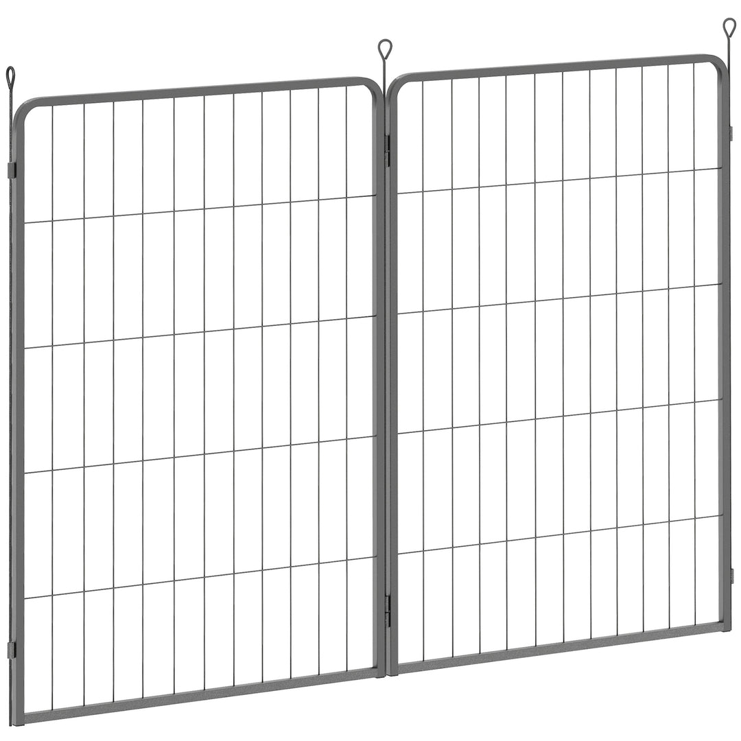 PawHut Two-Piece Dog Pen Expansion Pack for Large Dogs, 100cm Tall Animal Pen with Three Connecting Stakes