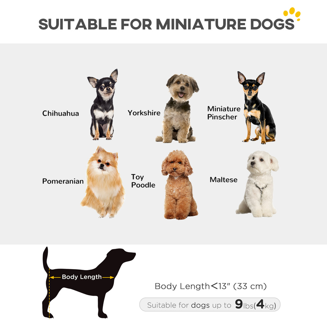 PawHut Pet Wagon Cart, Dog Stroller for Small Dogs and Cats with 4 Wheels, Safety Straps, Storage Bag, Mat