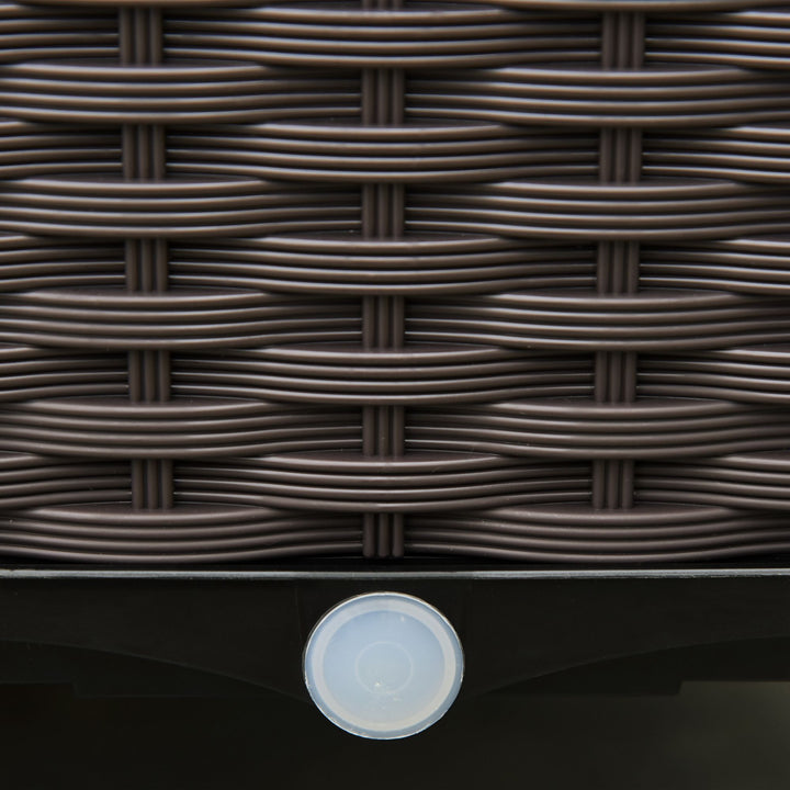 Set of 6 26L Garden Raised Bed Elevated Patio Flower Plant Planter Box PP Vegetables Planting Container, Brown