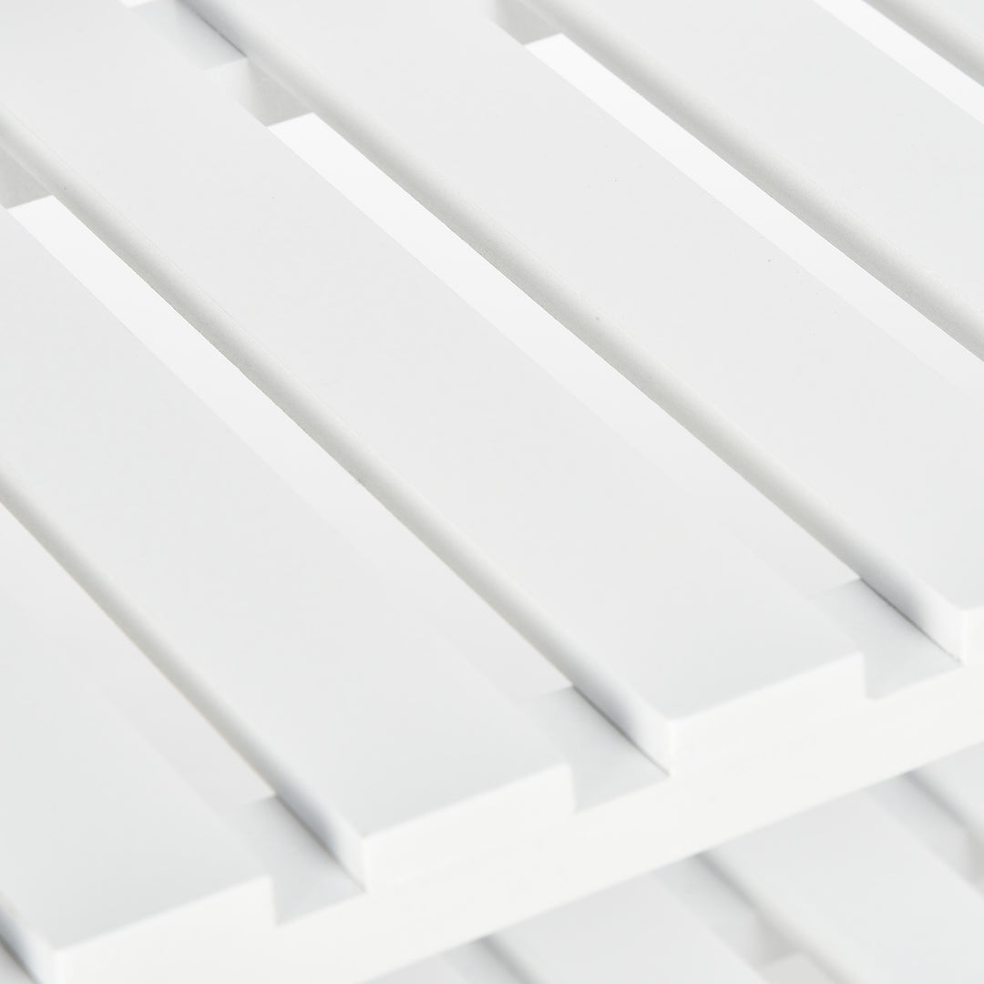 3-Tier Shoe Rack Wood Frame Slatted Shelves Spacious Open Hygienic Storage Home Hallway Furniture Family Guests 70L x 26W x 57.5H cm - White