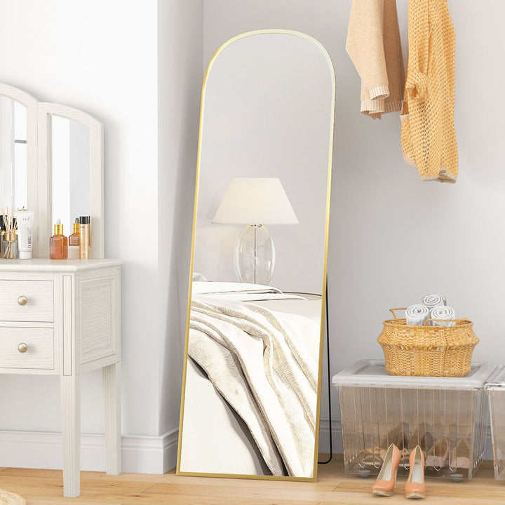162cm Aluminium Frame Standing Mirror - Gold