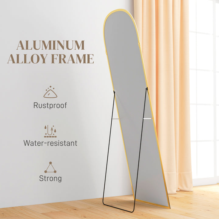 162cm Aluminium Frame Standing Mirror - Gold