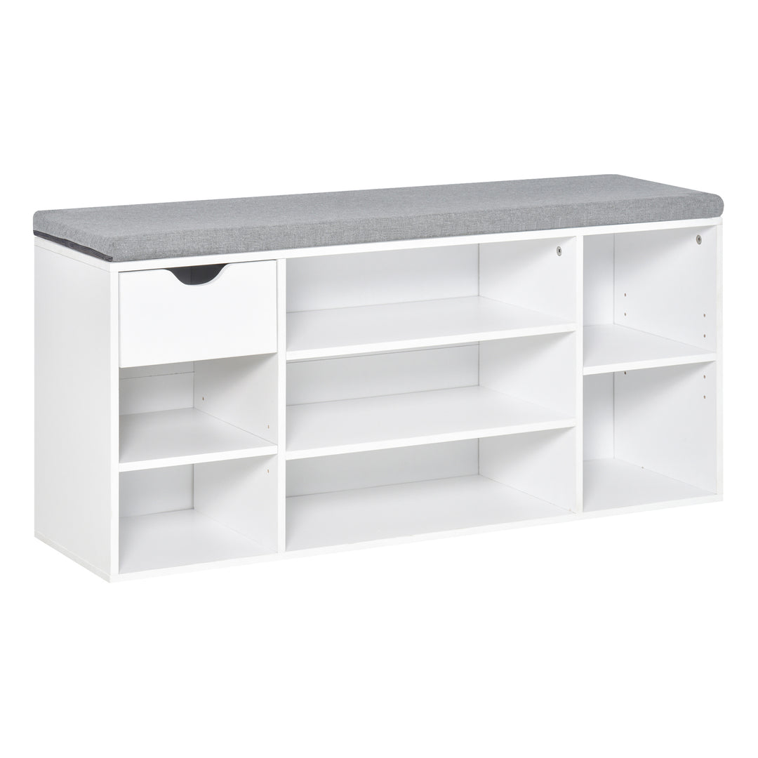 MCL Shoe Storage Bench with Cushion - White