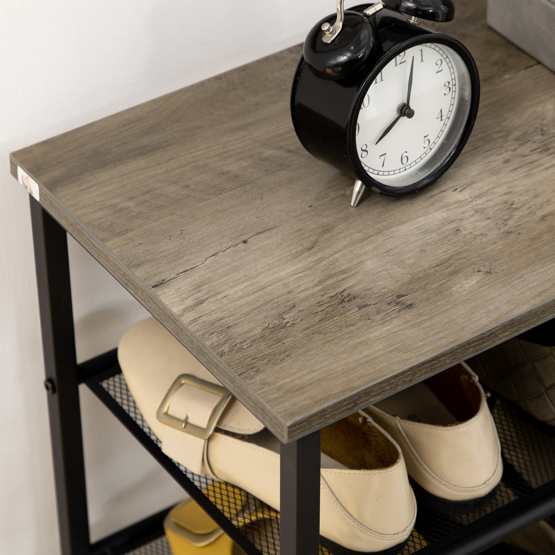 8-Tier Shoe Rack, Shoe Storage Organizer with Mesh Shelves, Free Standing Shoe Shelf Stand for 21-24 Pairs of Shoes for Entryway, Hallway, Closet, Grey