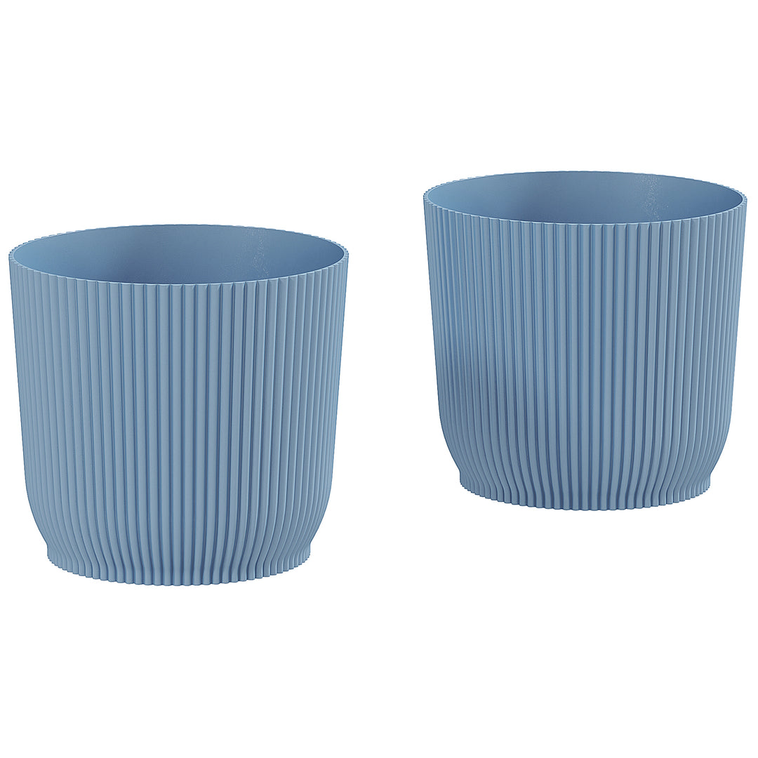 Set of Two Ф22cm Planters - Blue