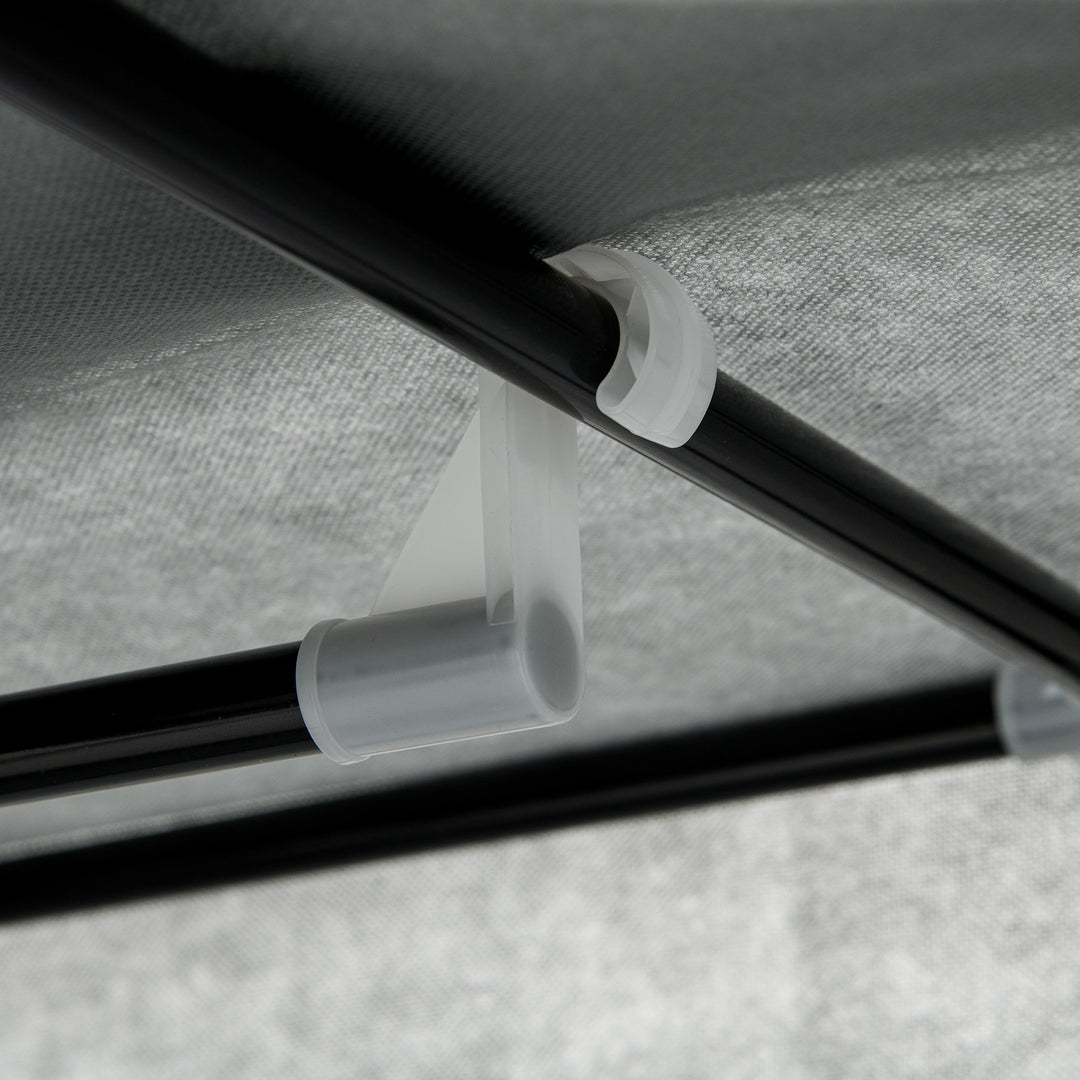 Fabric Wardrobe, Portable Wardrobe, Clothes Storage Unit with 5 Compartments, Hanging Rail and 2 Fabric Drawers, 102 x 42.5 x 162.5cm, Dark Grey