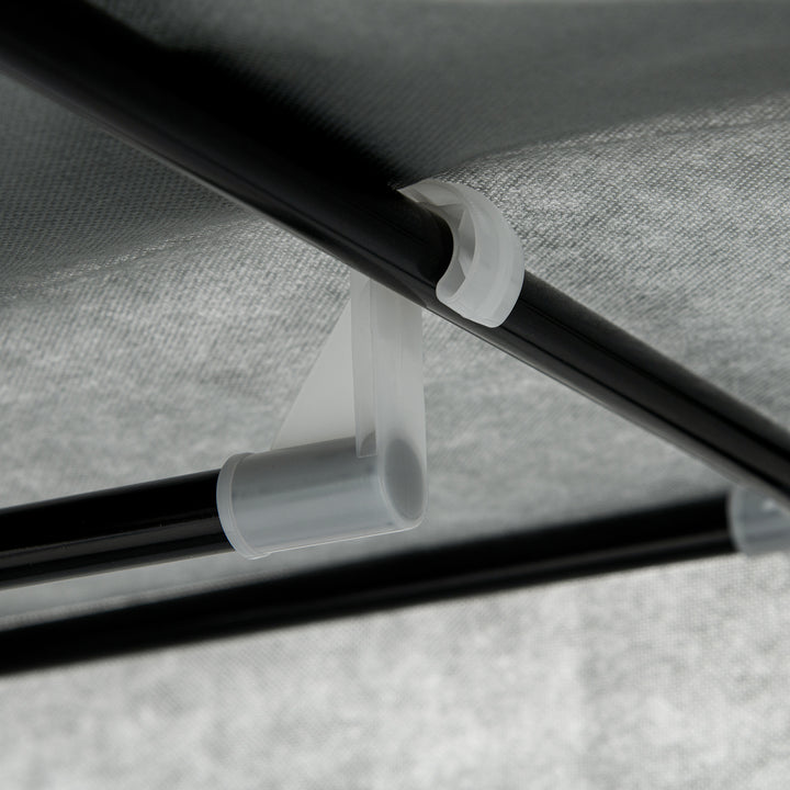 Fabric Wardrobe, Portable Wardrobe, Clothes Storage Unit with 5 Compartments, Hanging Rail and 2 Fabric Drawers, 102 x 42.5 x 162.5cm, Dark Grey