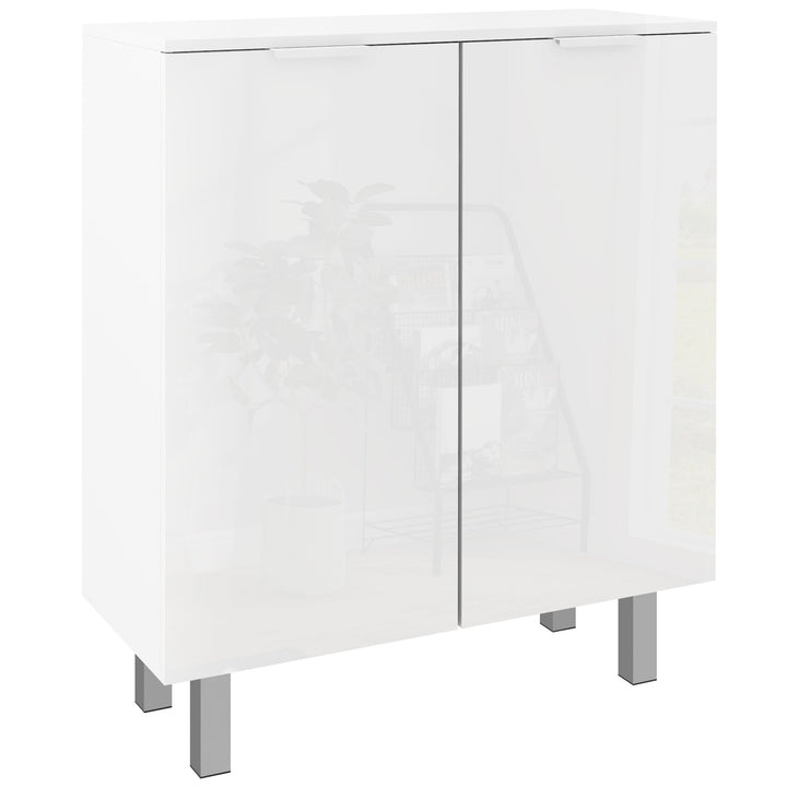 Five-Shelf Shoe Storage Cupboard - White