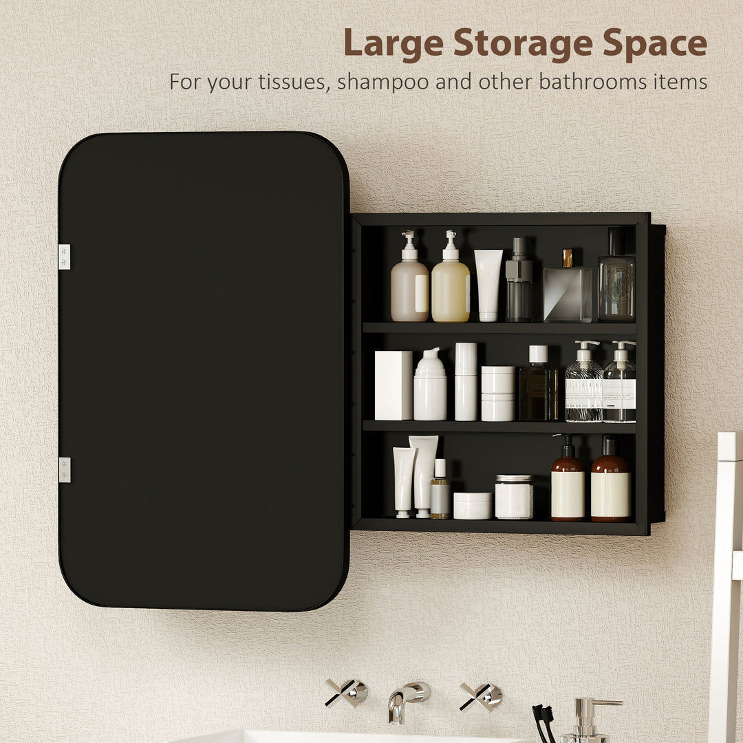 Bathroom Wall Cabinet with Tempered Mirror Metal Bathroom Mirror Cabin