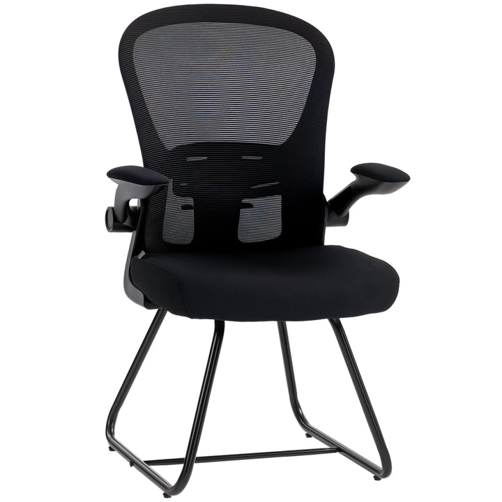 Reception Chair, Conference Meeting Office Chair with Flip-up Armrest,