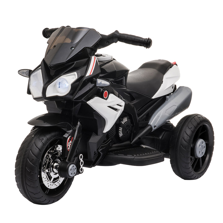 HOMCOM Kids' Motorbike Trike: 6V Battery-Powered Steel Ride-On, Safe & Thrilling, Jet Black | Aosom UK