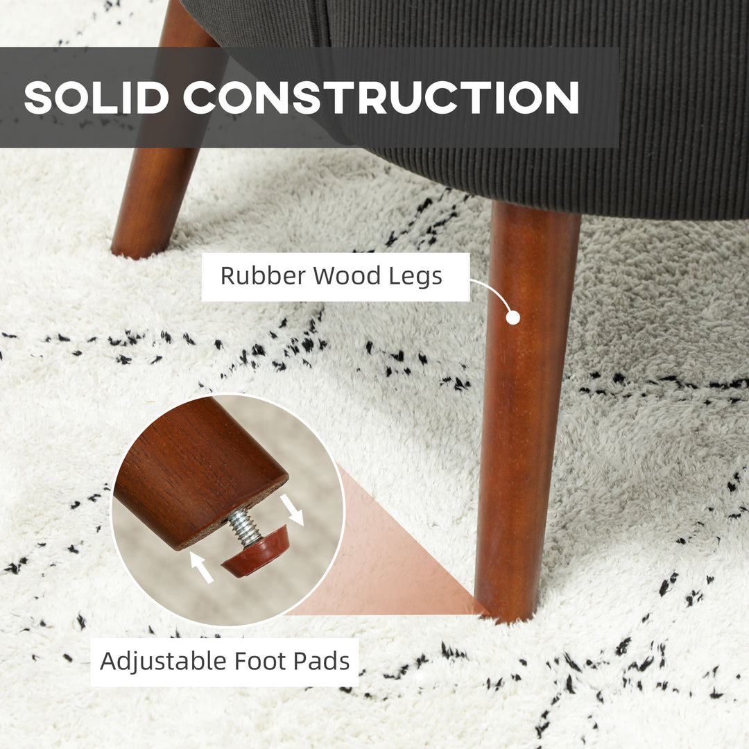 MCL Corduroy Retro Accent Chair - Black