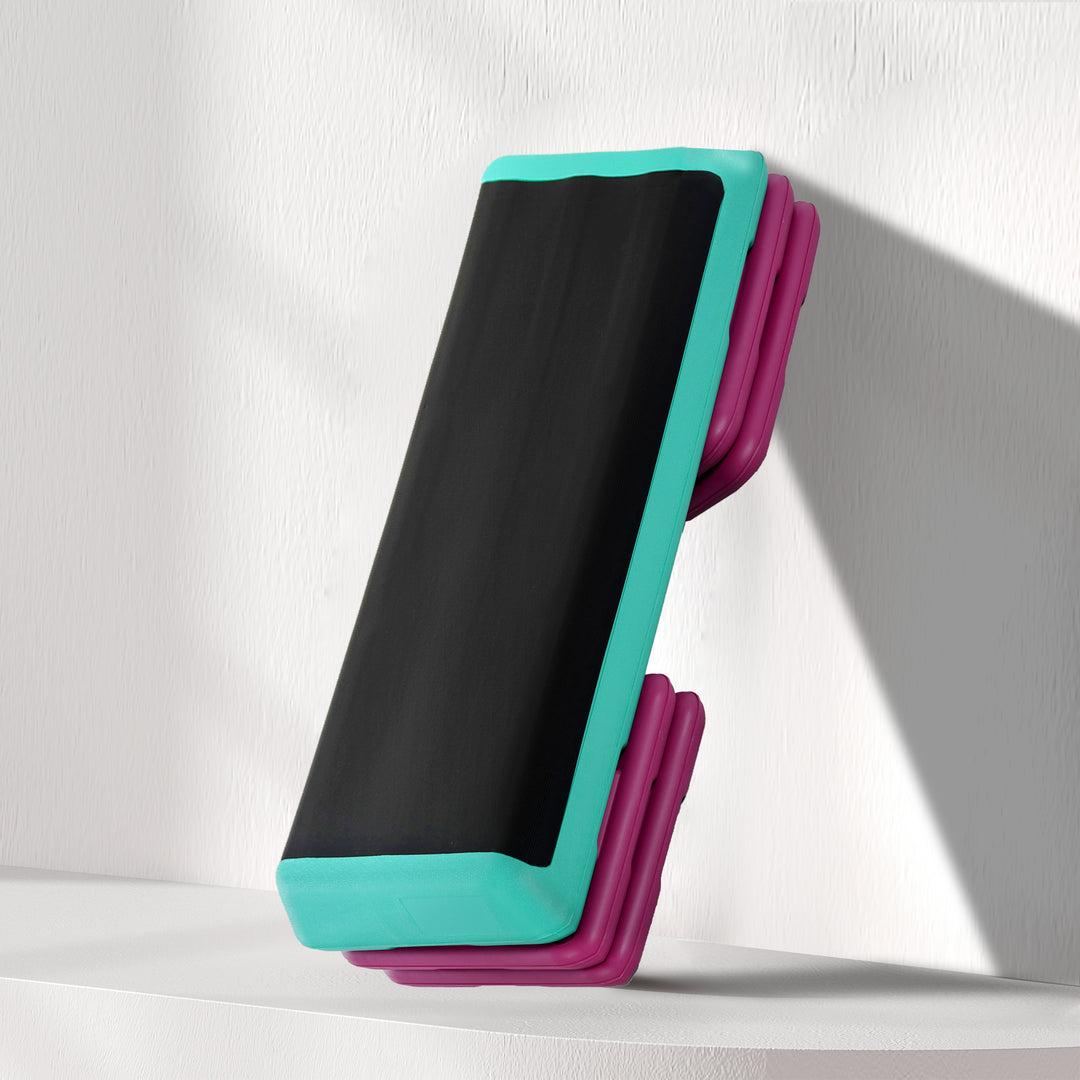 MCL 3-Level Aerobic Step 10/15/20cm Steppers for Exercise Workout w/ Non-Slip Top Compact Stepper Home Office Indoor Outdoor Fitness Equipment