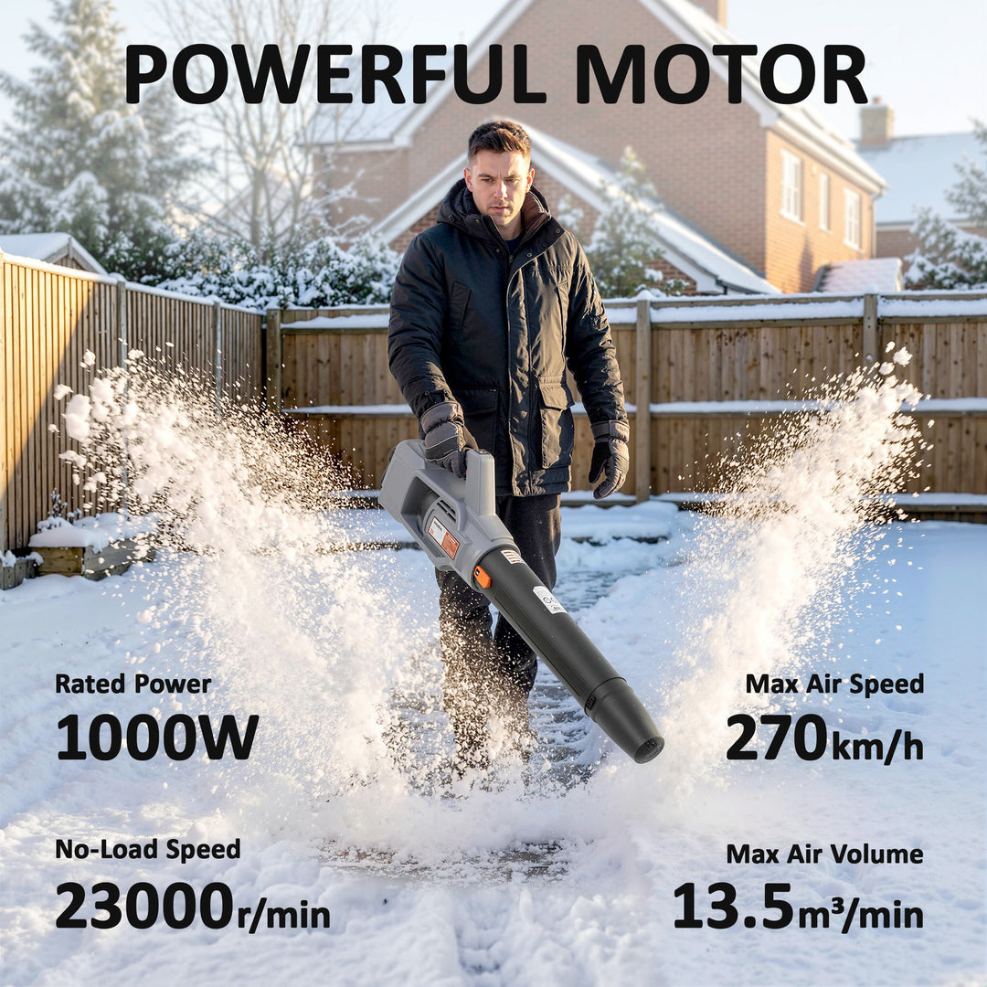 Leaf Blower Cordless with 2 x 4000mAh Batteries &amp; Charger, 36V Lightwe