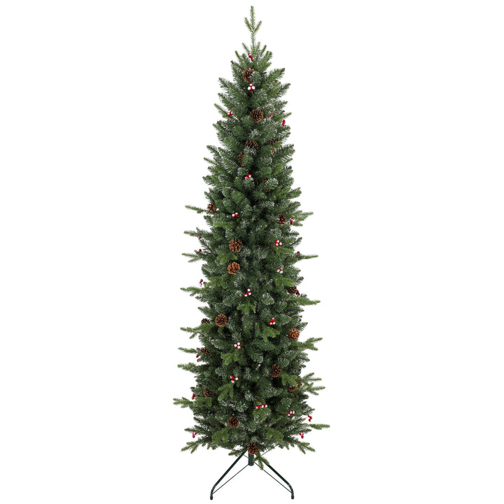 Slim Gracious Pine Xmas Tree, 7ft/210cm Artificial Christmas Tree