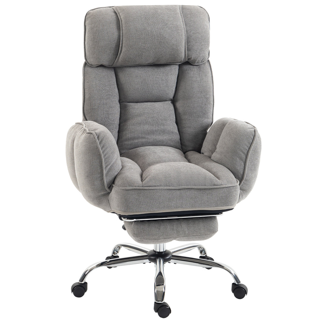 Executive Office Chair Height Adjustable Desk Chair Reclining Flip-up - Grey