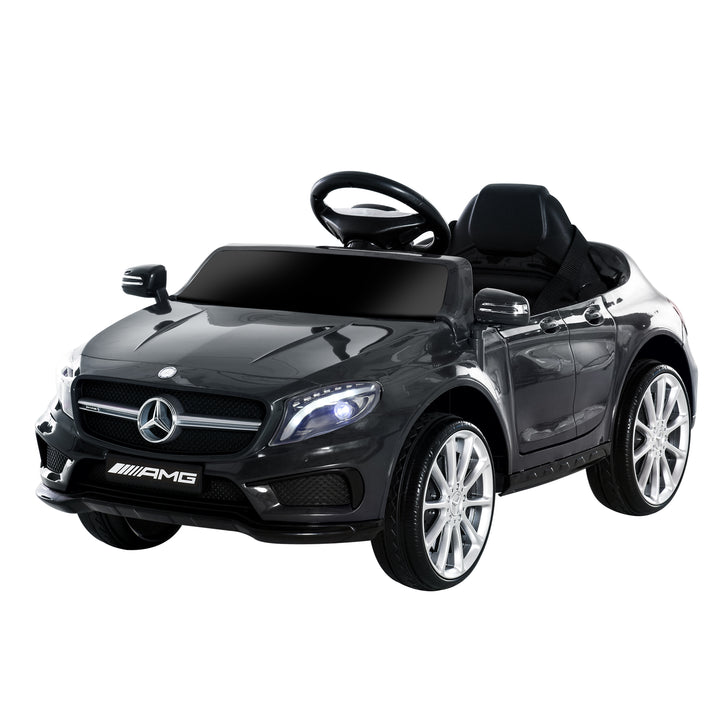 HOMCOM Kids Ride On Car Mercedes Benz GLA Licensed, 6V Battery Powered with Headlight, Music, Remote Control, High/Low Speed, Black | Aosom UK