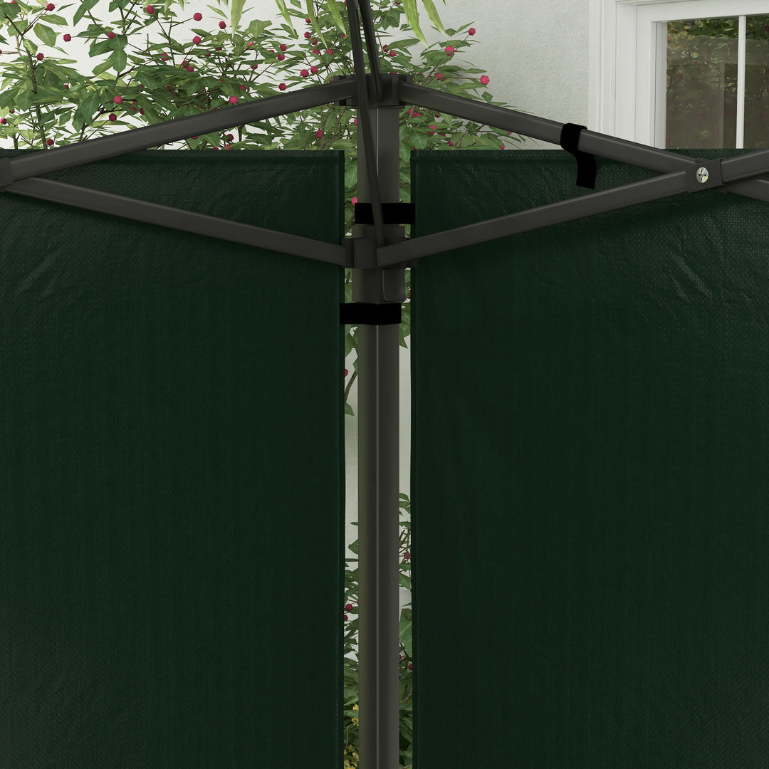 Outsunny Gazebo Side Panels, Sides Replacement with Window for 3x3(m) or 3x6m Gazebo Canopy, 2 Pack, Green