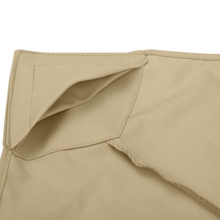 3(m) Gazebo Top Cover Double Tier Canopy Replacement Pavilion Roof Deep Beige