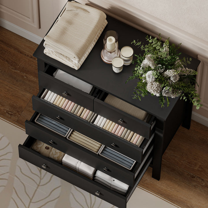 5 Drawer Dresser for Bedroom, Modern Chest of Drawers, Wide Storage Un