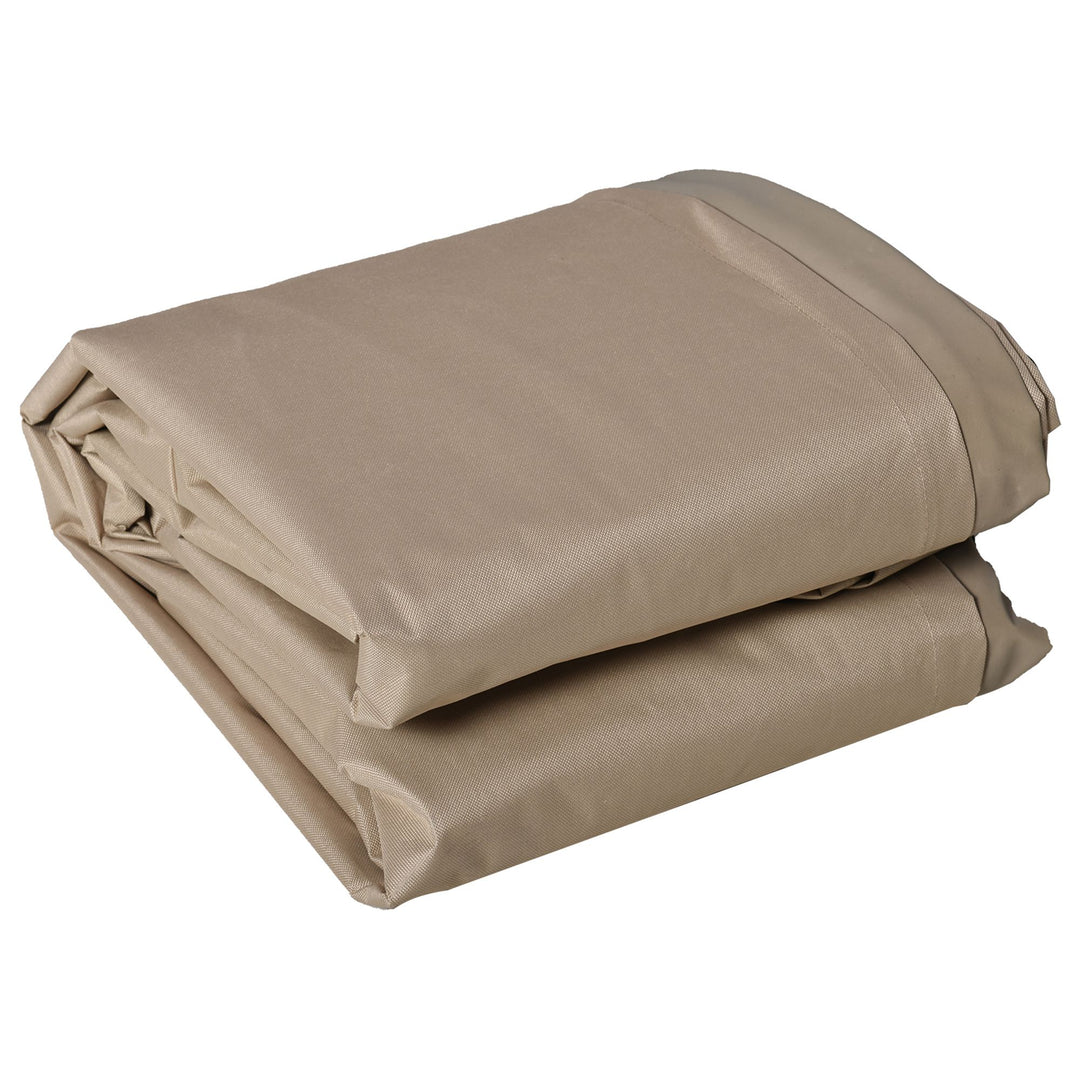 600D Oxford Patio Garden Furniture Dining Table Chair Set Cover Water Protector Waterproof Anti-UV – Beige