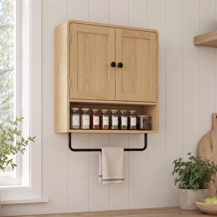 Bathroom Cabinet Wall Mounted, Bathroom Wall Cabinet with 2 Doors, Adj
