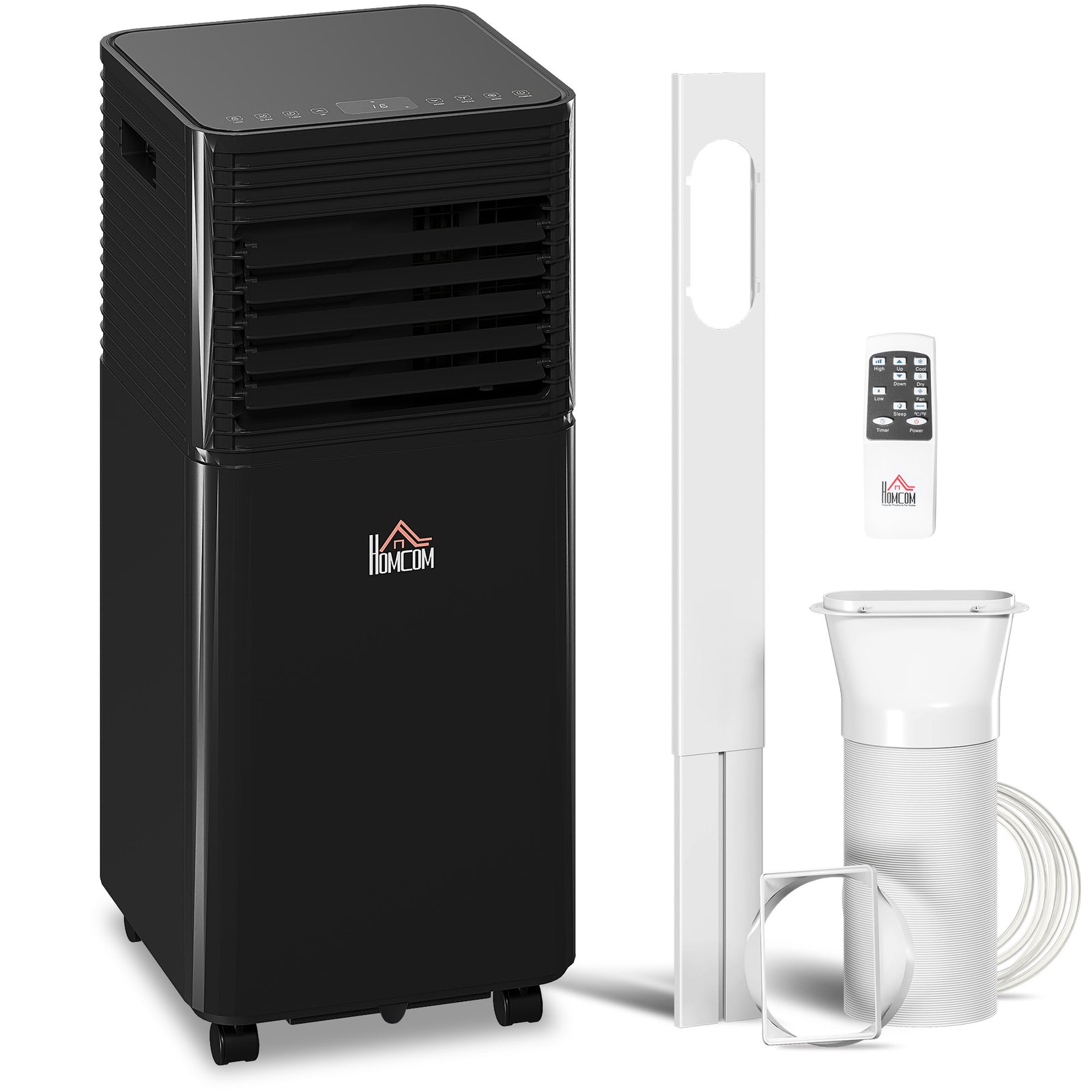 8000 BTU 4-In-1 Portable Air Conditioner Unit Cooling Dehumidifying Ventilating for Room up to 27m², with Fan, Remote, 24H Timer, Window Mount Kit, R290, A Energy Efficiency