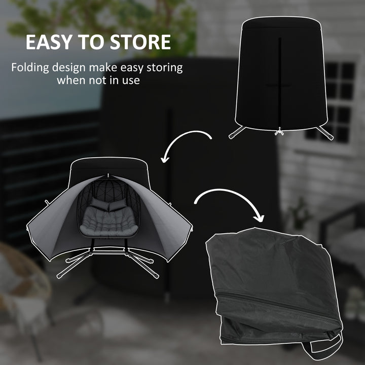 196 x 230 cm Hanging Egg Chair Protective Cover - Black