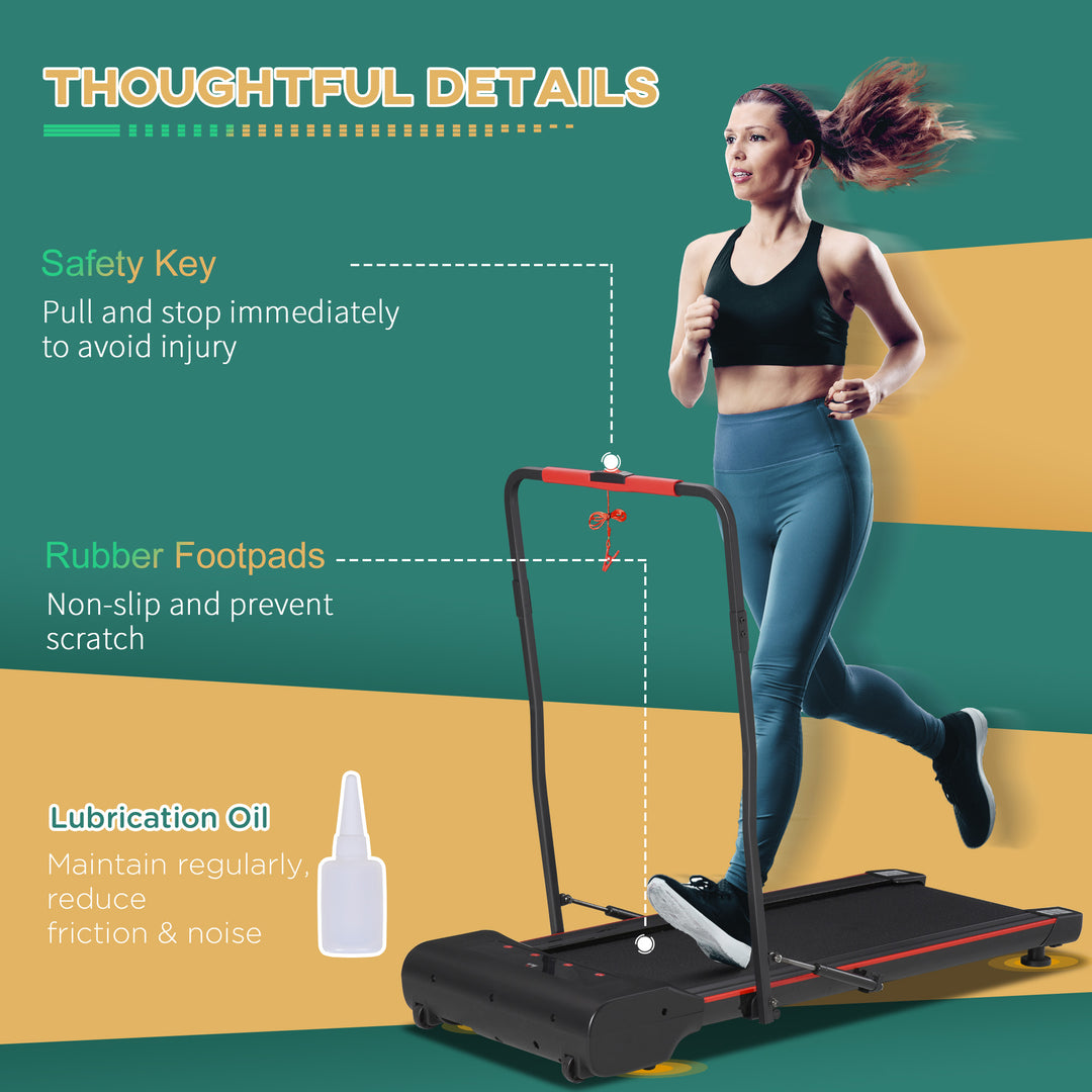 Foldable Walking Machine Treadmill 1-6km/h with LED Display & Remote Control Exercise Fitness for Home Office