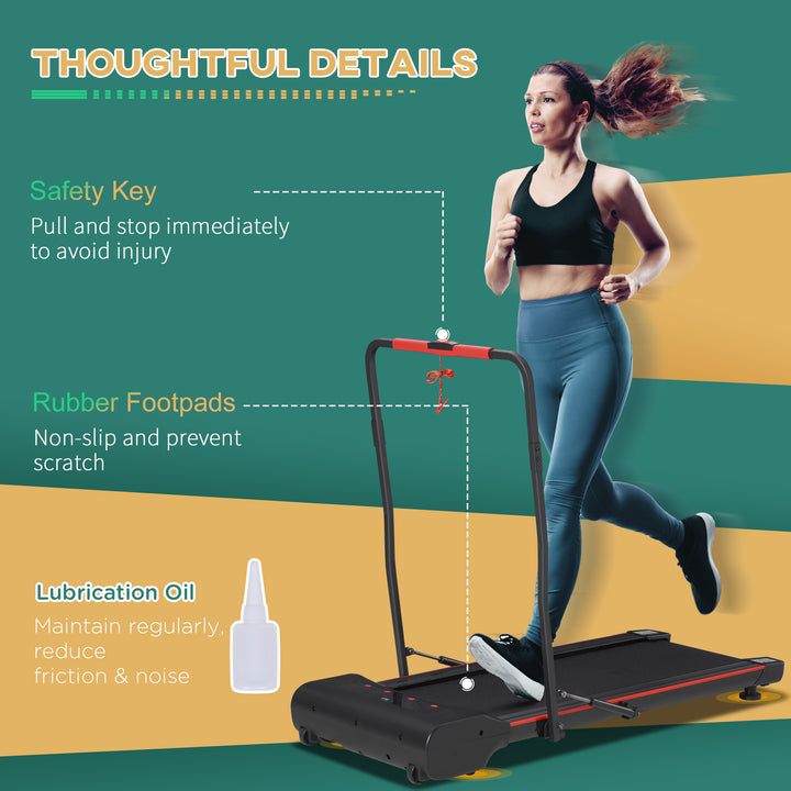 Foldable Walking Machine Treadmill 1-6km/h with LED Display & Remote Control Exercise Fitness for Home Office