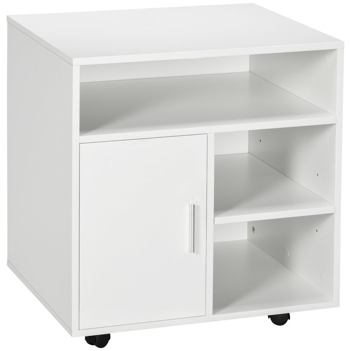 Multi-Storage Printer Stand, Mobile File Cabinet with Shelves, Modern 