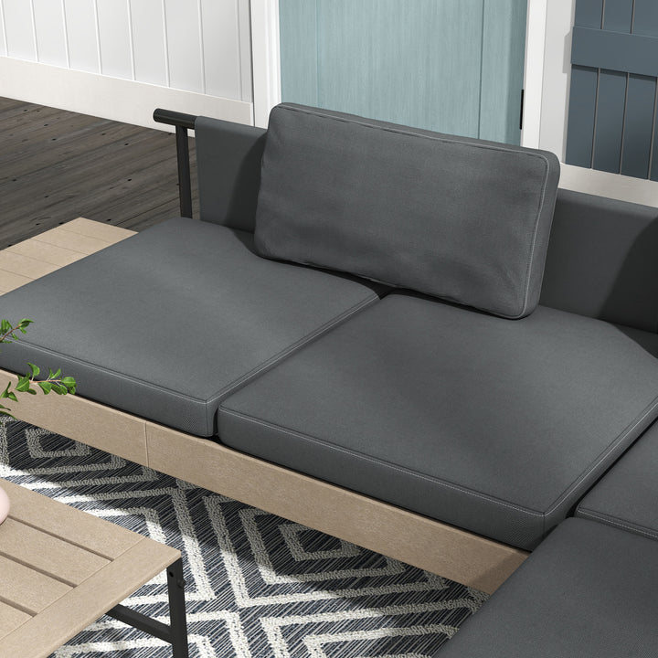Three-Piece 'L' Garden Sofa Set - Grey