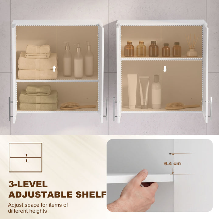 Bathroom Wall Cabinet, Wall-Mounted Bathroom Storage Cabinet with 2 - view 5