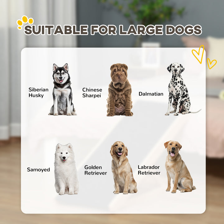 Dog Ramp, Foldable Pet Ramp with 4 Adjustable Heights, Non-Slip Finish