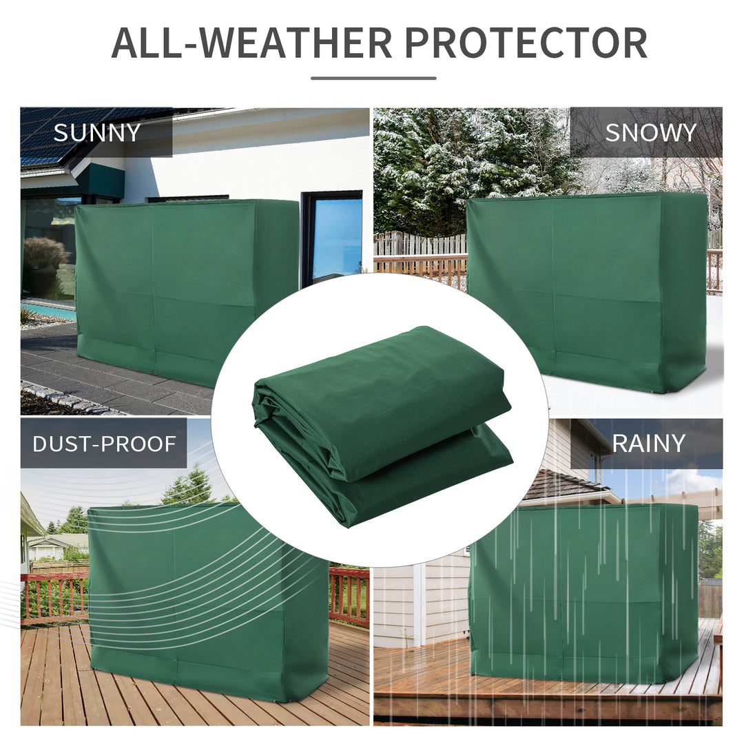 3-Seat Outdoor Garden Swing Chair Protective Cover Water UV Resistant, 240L x 133Wcm, Green