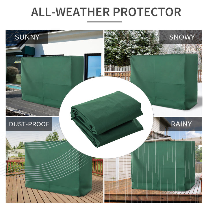 3-Seat Outdoor Garden Swing Chair Protective Cover Water UV Resistant, 240L x 133Wcm, Green