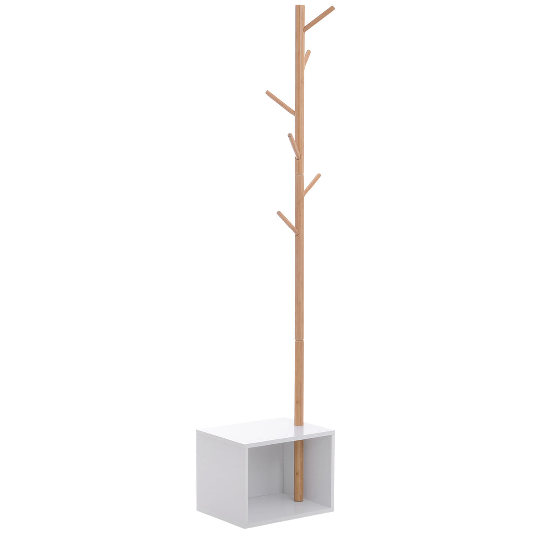 180 cm Hallway Coat Rack Storage Bench Tree Hat Hanger Entryway Stand Garment Organiser Bedroom Living Room