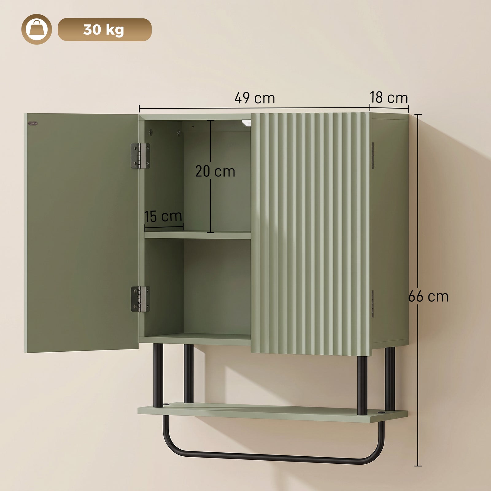 Bathroom Wall Cabinet Modern Space Saver Wall Mounted Cabinet Doors St