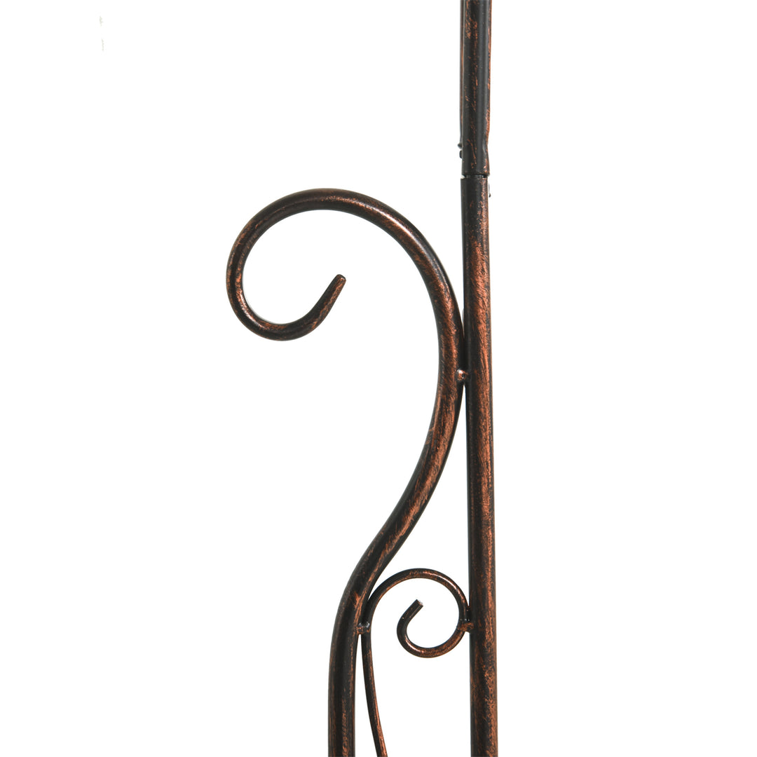 MCL Metal Garden Arch Trellis, Decorative Arbour Archway for Walkway Path Ceremony Wedding Party, 120 x 30 x 226cm