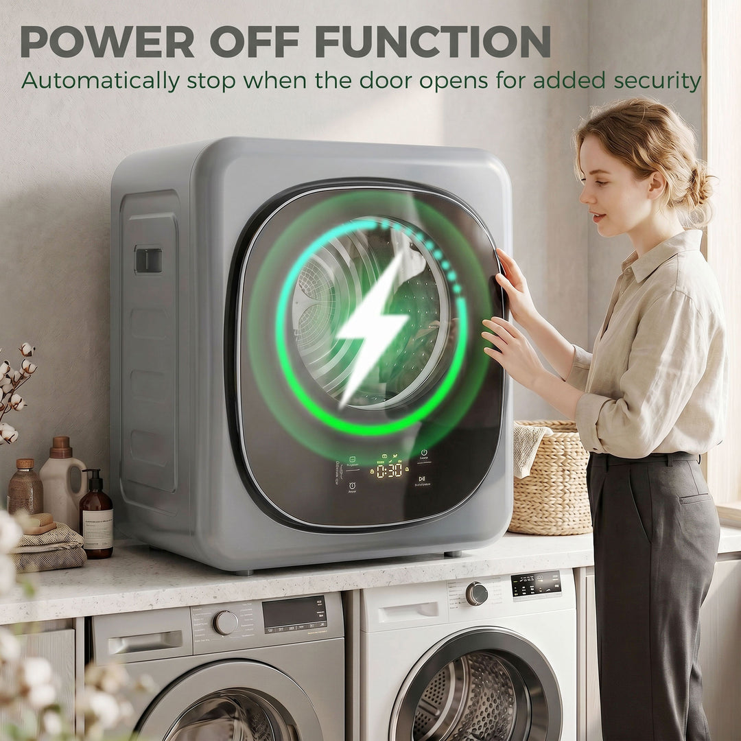 4kg Vented Tumble Dryer with 5 Drying Mode, 800W Compact Freestanding 