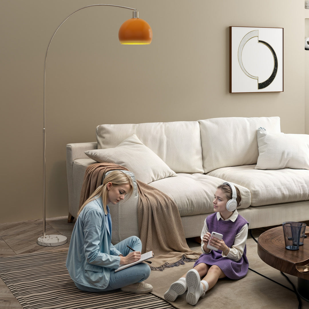 Floor Lamp for Living Room, Modern Standing Lamp with Shade &amp; Foot Switch for Bedroom, Office