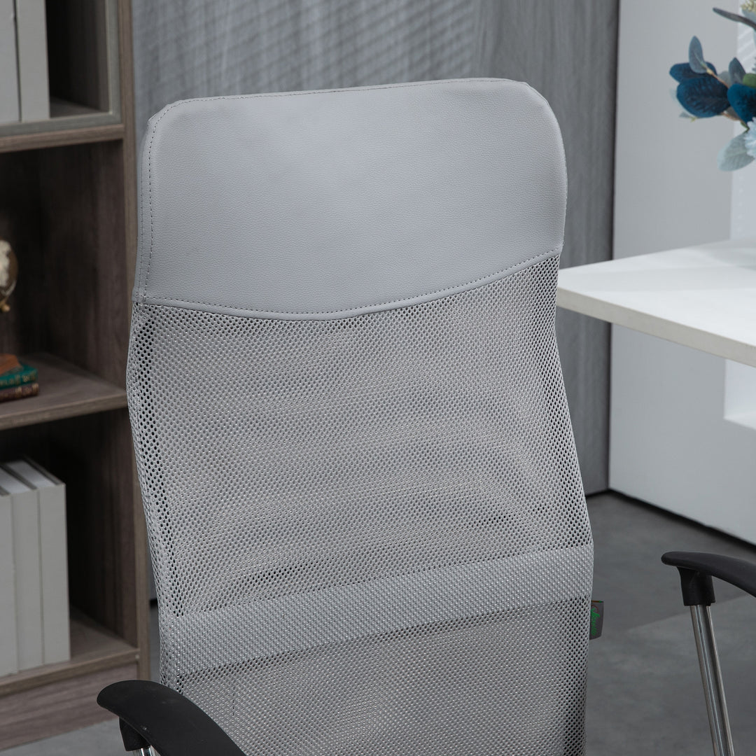 Ergonomic Office Chair Mesh Chair with Adjustable Height Tilt Function Light Grey