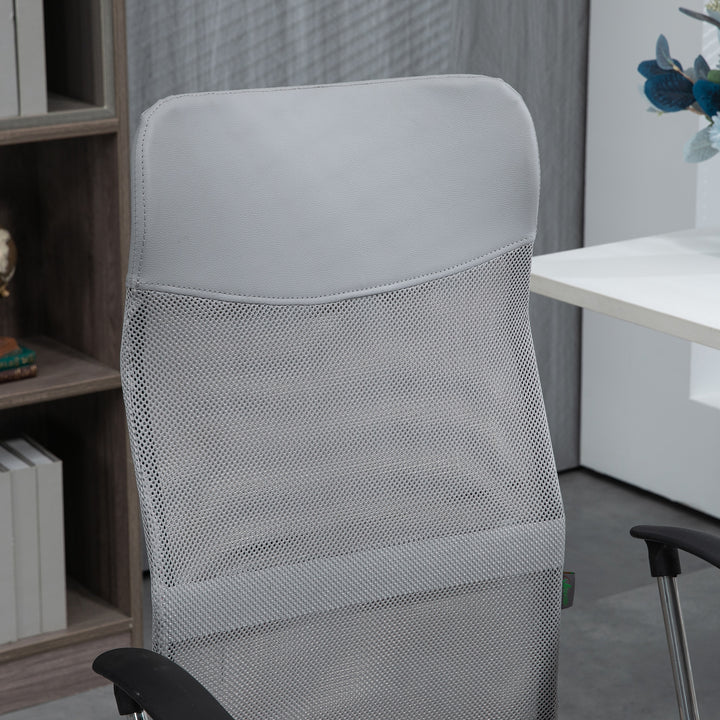 Ergonomic Office Chair Mesh Chair with Adjustable Height Tilt Function Light Grey