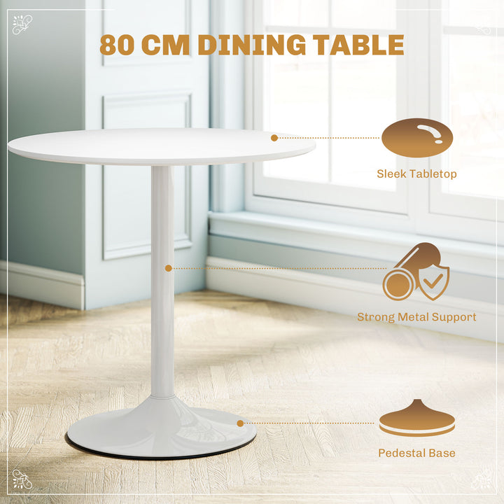 Five-Piece Modern Dining Set - White