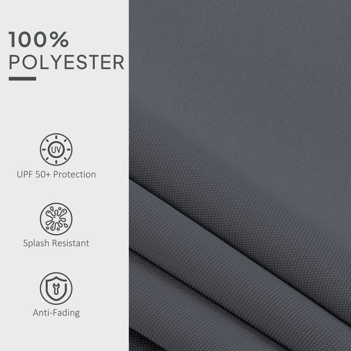 Awning Replacement Canopy, Water Resistant UPF 50+ Sun Shade Cover for 3 x 2.5 m Garden Awning (Fabric Only), Grey
