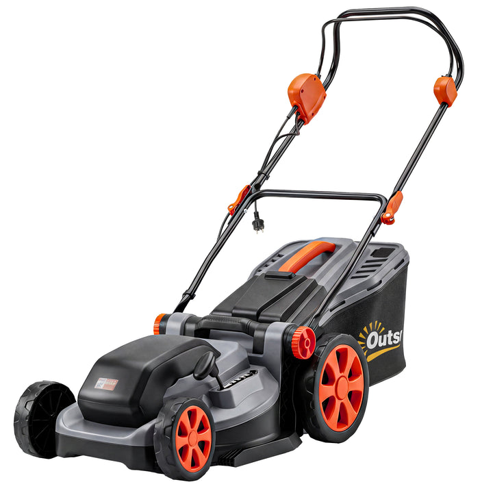 1800W Electric Lawnmower with 40cm Cutting Width, Mulching Feature, 50