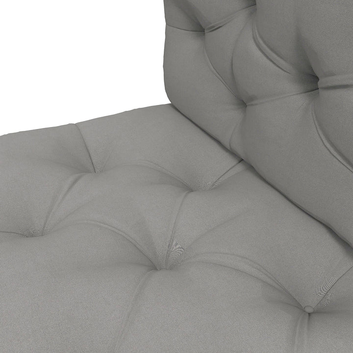 Seat and Back Padded Pallet Cushion Set - Light Grey